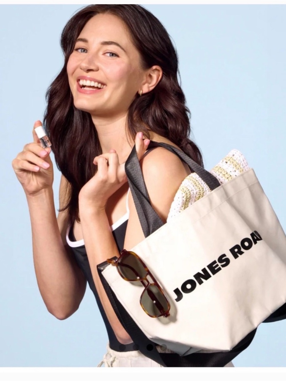 Jones Road Cream market crossbody Tote Bag nwot